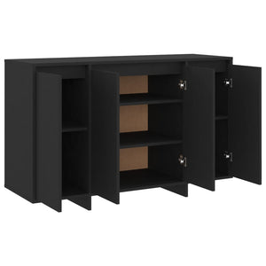 vidaXL Sideboard Black 120x41x75 cm Engineered Wood