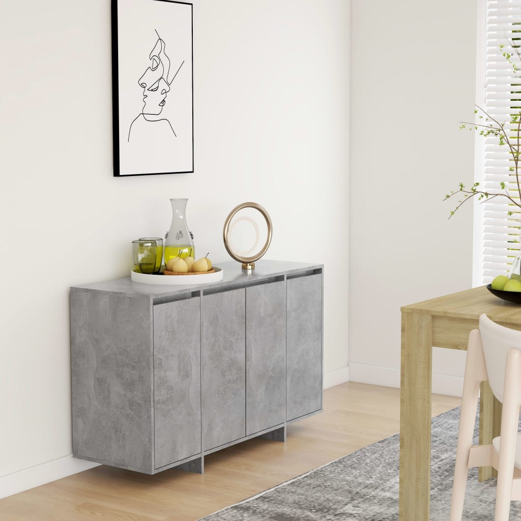 vidaXL Sideboard Concrete Grey 120x41x75 cm Engineered Wood