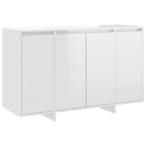 vidaXL Sideboard High Gloss White 120x41x75 cm Engineered Wood