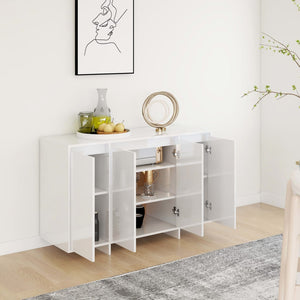 vidaXL Sideboard High Gloss White 120x41x75 cm Engineered Wood