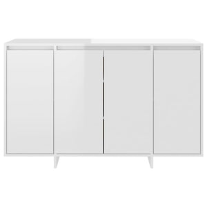 vidaXL Sideboard High Gloss White 120x41x75 cm Engineered Wood