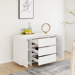 vidaXL Sideboard with 3 Drawers White 120x41x75 cm Engineered Wood