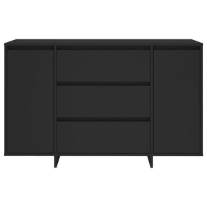 vidaXL Sideboard with 3 Drawers Black 120x41x75 cm Engineered Wood