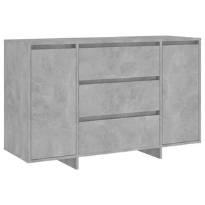 vidaXL Sideboard with 3 Drawers Concrete Grey 120x41x75 cm Engineered Wood