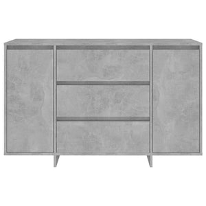 vidaXL Sideboard with 3 Drawers Concrete Grey 120x41x75 cm Engineered Wood