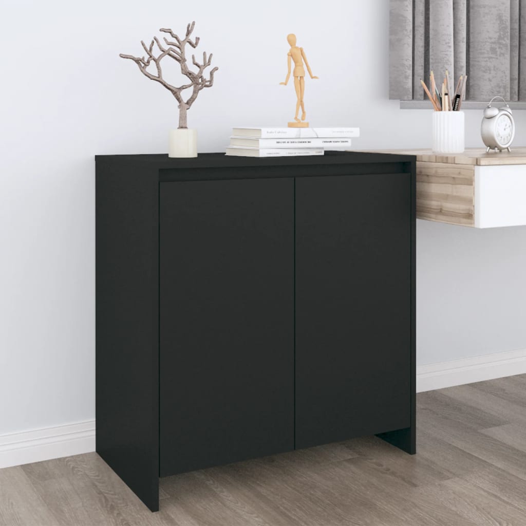 vidaXL Sideboard Black 70x41x75 cm Engineered Wood