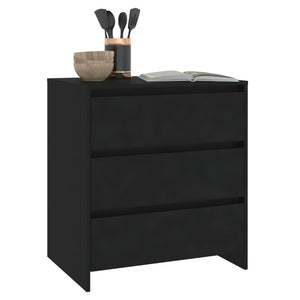 vidaXL Sideboard Black 70x41x75 cm Engineered Wood