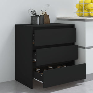 vidaXL Sideboard Black 70x41x75 cm Engineered Wood