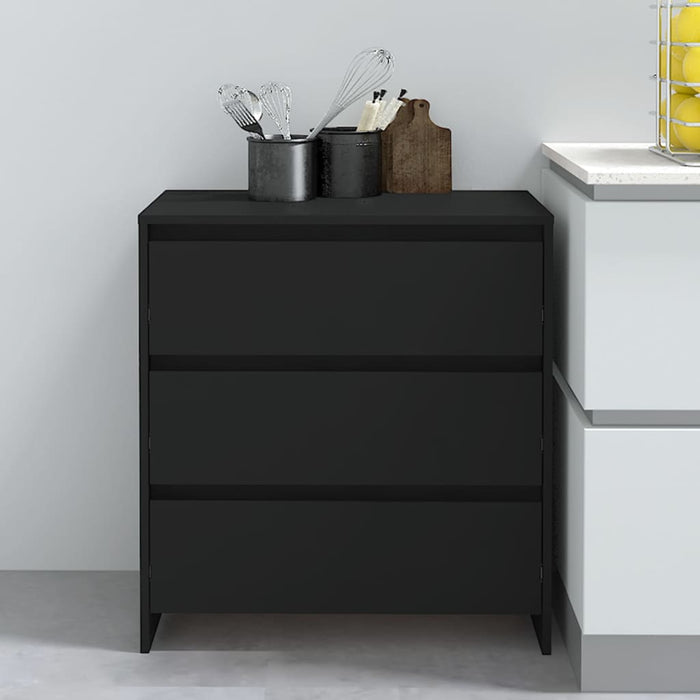 vidaXL Sideboard Black 70x41x75 cm Engineered Wood