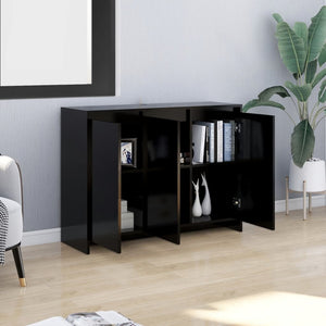 vidaXL Sideboard Black 102x33x75 cm Engineered Wood