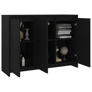 vidaXL Sideboard Black 102x33x75 cm Engineered Wood