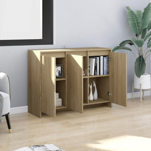 vidaXL Sideboard Sonoma Oak 102x33x75 cm Engineered Wood