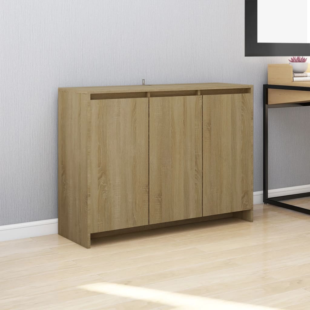 vidaXL Sideboard Sonoma Oak 102x33x75 cm Engineered Wood