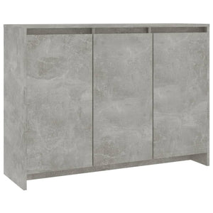 vidaXL Sideboard Concrete Grey 102x33x75 cm Engineered Wood