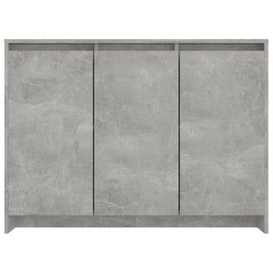 vidaXL Sideboard Concrete Grey 102x33x75 cm Engineered Wood