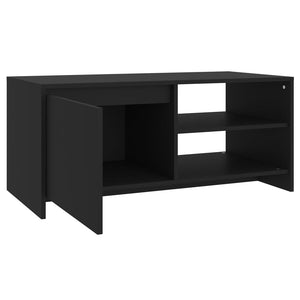 vidaXL Coffee Table Black 102x50x45 cm Engineered Wood