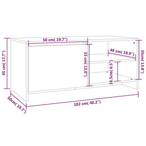 vidaXL Coffee Table Black 102x50x45 cm Engineered Wood