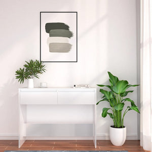 vidaXL Console Table White 100x35x76.5 cm Engineered Wood