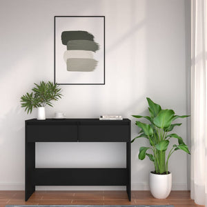 vidaXL Console Table Black 100x35x76.5 cm Engineered Wood