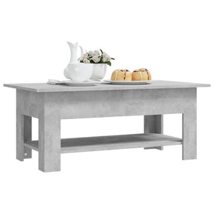 vidaXL Coffee Table Concrete Grey 102x55x42 cm Engineered Wood