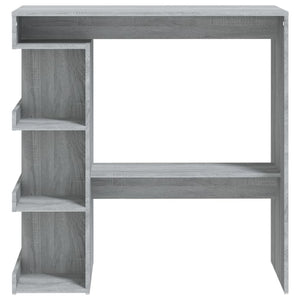 vidaXL Bar Table with Storage Rack Grey Sonoma 100x50x101.5 cm