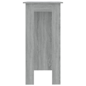 vidaXL Bar Table with Shelf Grey Sonoma 102x50x103.5 cm Engineered Wood