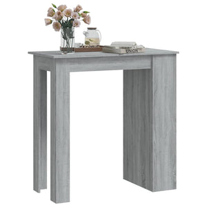 vidaXL Bar Table with Storage Rack Grey Sonoma 102x50x103.5cm Engineered Wood