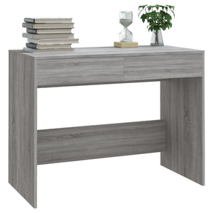 vidaXL Desk Grey Sonoma 101x50x76.5 cm Engineered Wood