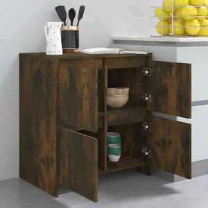 vidaXL Sideboard Smoked Oak 70x41x75 cm Engineered Wood