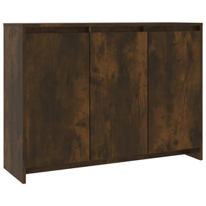 vidaXL Sideboard Smoked Oak 102x33x75 cm Engineered Wood