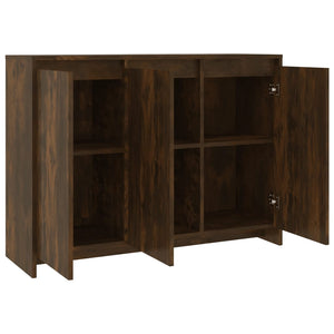 vidaXL Sideboard Smoked Oak 102x33x75 cm Engineered Wood