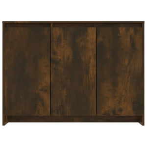 vidaXL Sideboard Smoked Oak 102x33x75 cm Engineered Wood