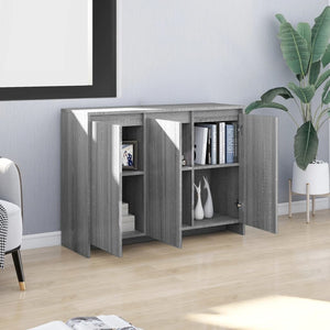 vidaXL Sideboard Grey Sonoma 102x33x75 cm Engineered Wood