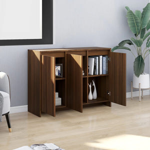 vidaXL Sideboard Brown Oak 102x33x75 cm Engineered Wood