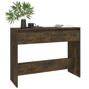 vidaXL Console Table Smoked Oak 100x35x76.5 cm Engineered Wood