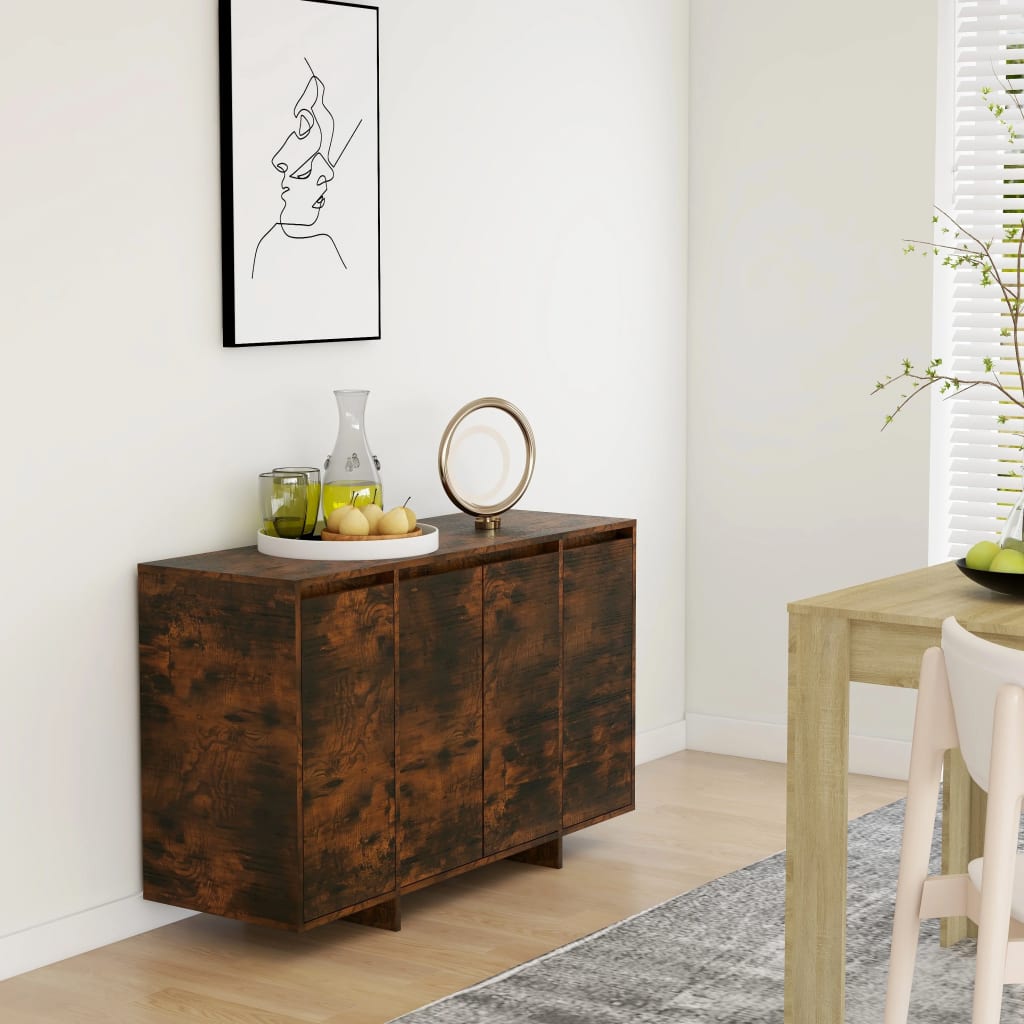 vidaXL Sideboard Smoked Oak 120x41x75 cm Engineered Wood