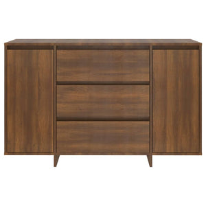 vidaXL Sideboard with 3 Drawers Brown Oak 120x41x75 cm Engineered Wood