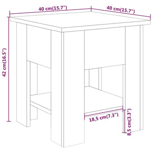 vidaXL Coffee Table Grey Sonoma 40x40x42 cm Engineered wood