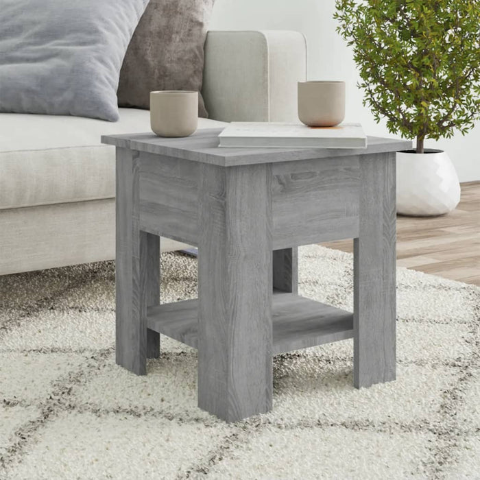 vidaXL Coffee Table Grey Sonoma 40x40x42 cm Engineered wood