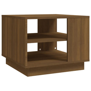 vidaXL Coffee Table Brown Oak 55x55x43 cm Engineered Wood