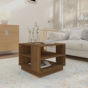 vidaXL Coffee Table Brown Oak 55x55x43 cm Engineered Wood