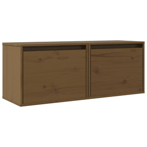 vidaXL Wall Cabinets 2 pcs Honey Brown 45x30x35 cm Solid Pinewood