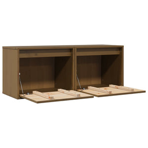 vidaXL Wall Cabinets 2 pcs Honey Brown 45x30x35 cm Solid Pinewood