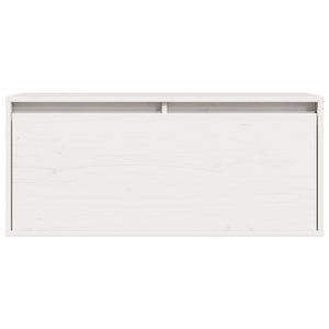 vidaXL Wall Cabinet White 80x30x35 cm Solid Wood Pine