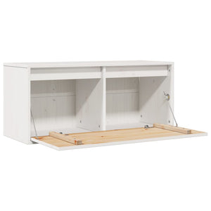 vidaXL Wall Cabinet White 80x30x35 cm Solid Wood Pine