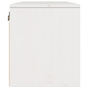 vidaXL Wall Cabinet White 80x30x35 cm Solid Wood Pine