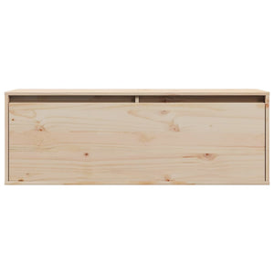 vidaXL Wall Cabinet 100x30x35 cm Solid Wood Pine