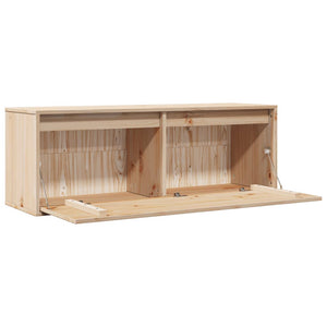 vidaXL Wall Cabinet 100x30x35 cm Solid Wood Pine