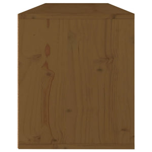 vidaXL Wall Cabinet Honey Brown 100x30x35 cm Solid Wood Pine