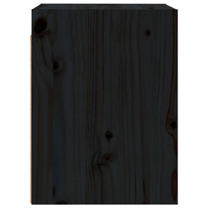 vidaXL Wall Cabinets 2 pcs Black 30x30x40 cm Solid Wood Pine